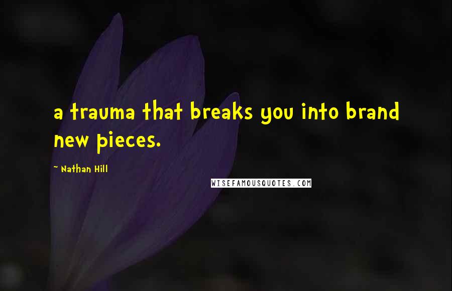 Nathan Hill Quotes: a trauma that breaks you into brand new pieces.