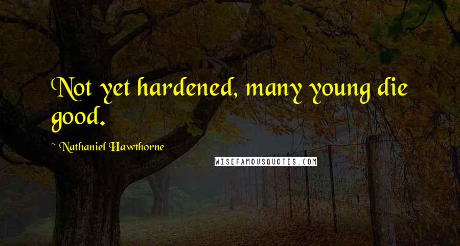 Nathaniel Hawthorne Quotes: Not yet hardened, many young die good.