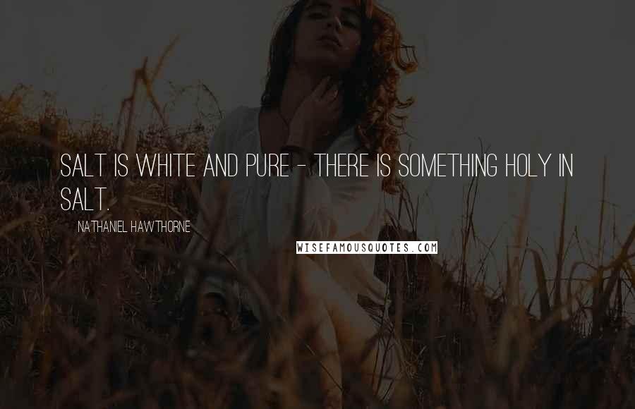 Nathaniel Hawthorne Quotes: Salt is white and pure - there is something holy in salt.