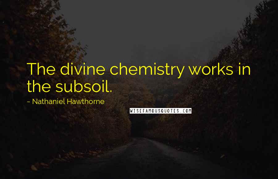 Nathaniel Hawthorne Quotes: The divine chemistry works in the subsoil.