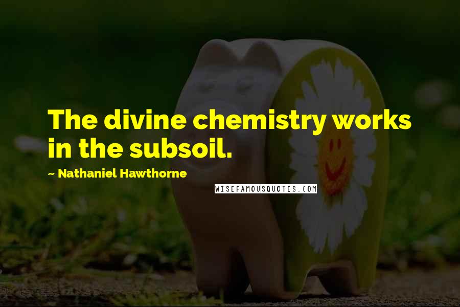 Nathaniel Hawthorne Quotes: The divine chemistry works in the subsoil.