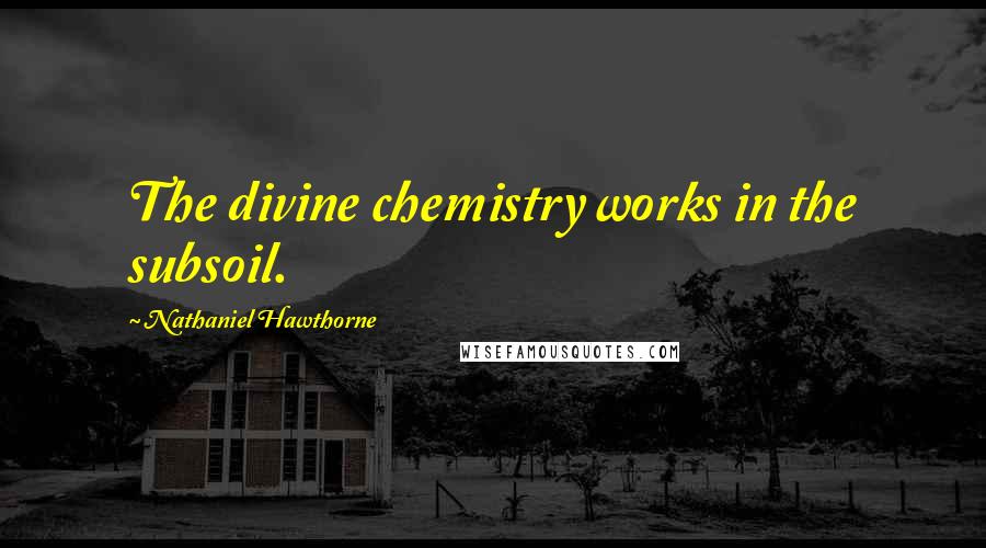 Nathaniel Hawthorne Quotes: The divine chemistry works in the subsoil.