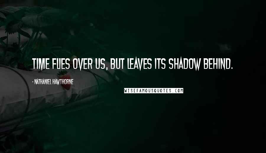 Nathaniel Hawthorne Quotes: Time flies over us, but leaves its shadow behind.