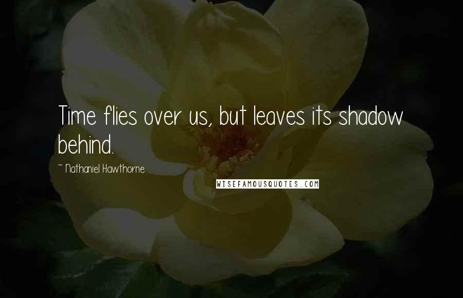 Nathaniel Hawthorne Quotes: Time flies over us, but leaves its shadow behind.