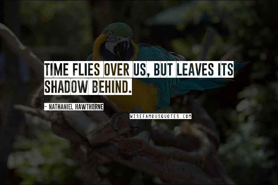 Nathaniel Hawthorne Quotes: Time flies over us, but leaves its shadow behind.