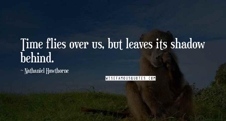 Nathaniel Hawthorne Quotes: Time flies over us, but leaves its shadow behind.