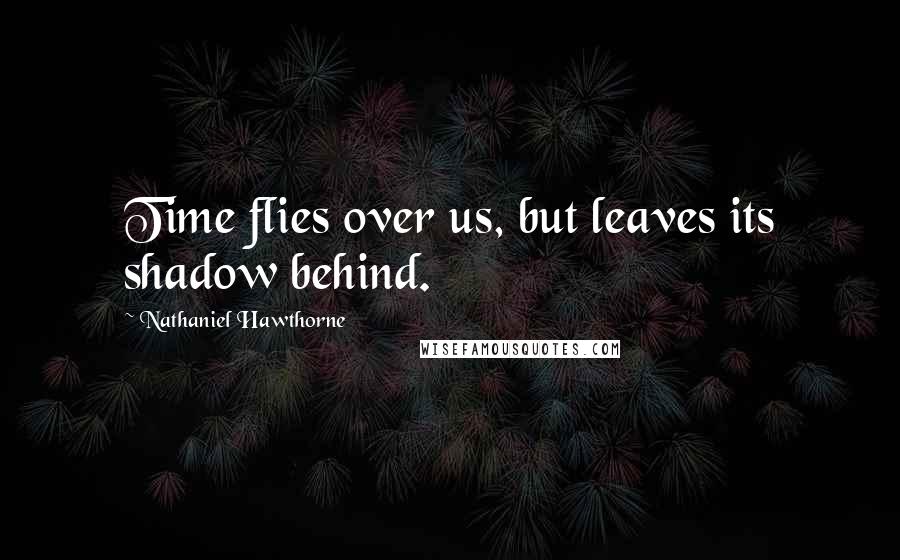 Nathaniel Hawthorne Quotes: Time flies over us, but leaves its shadow behind.