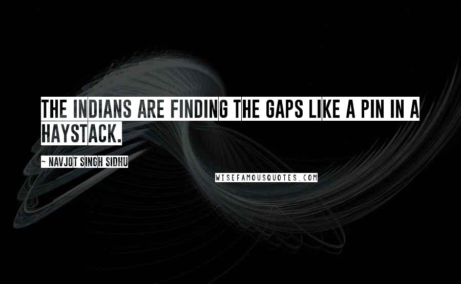 Navjot Singh Sidhu Quotes: The Indians are finding the gaps like a pin in a haystack.