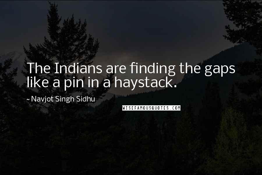 Navjot Singh Sidhu Quotes: The Indians are finding the gaps like a pin in a haystack.