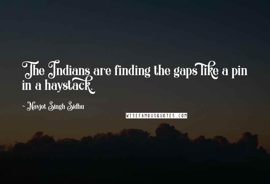 Navjot Singh Sidhu Quotes: The Indians are finding the gaps like a pin in a haystack.