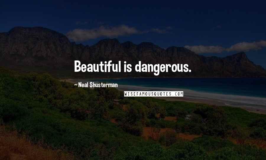 Neal Shusterman Quotes: Beautiful is dangerous.