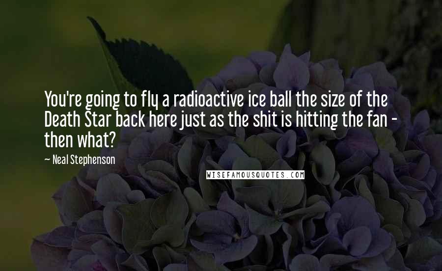 Neal Stephenson Quotes: You're going to fly a radioactive ice ball the size of the Death Star back here just as the shit is hitting the fan - then what?