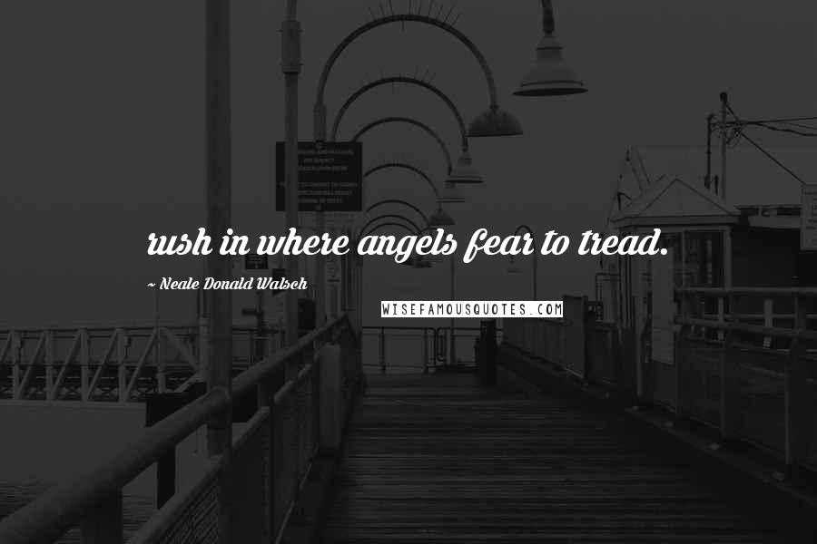 Neale Donald Walsch Quotes: rush in where angels fear to tread.