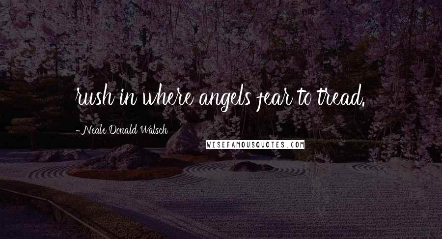 Neale Donald Walsch Quotes: rush in where angels fear to tread.