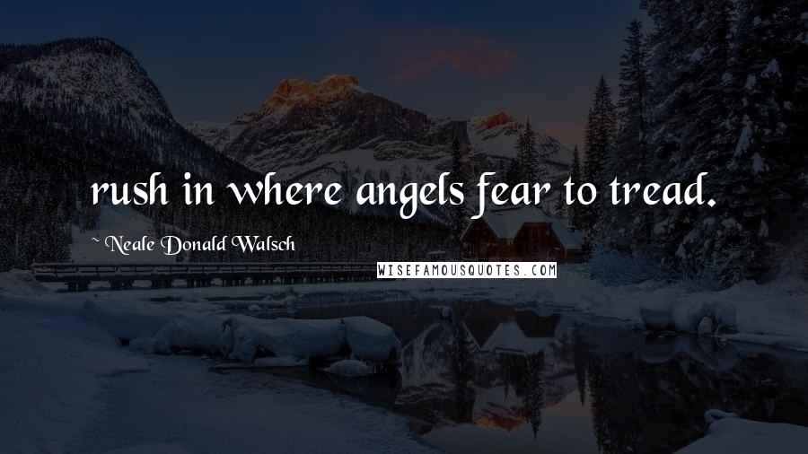 Neale Donald Walsch Quotes: rush in where angels fear to tread.