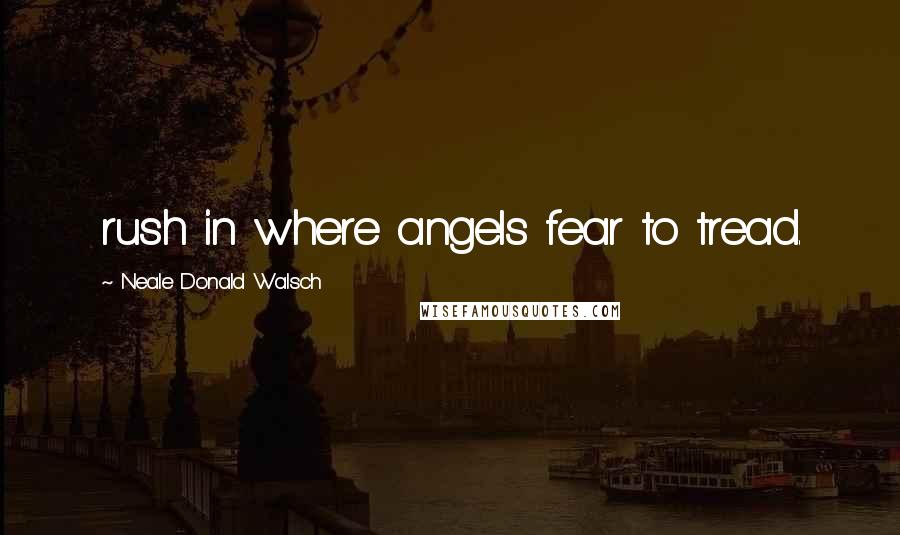 Neale Donald Walsch Quotes: rush in where angels fear to tread.