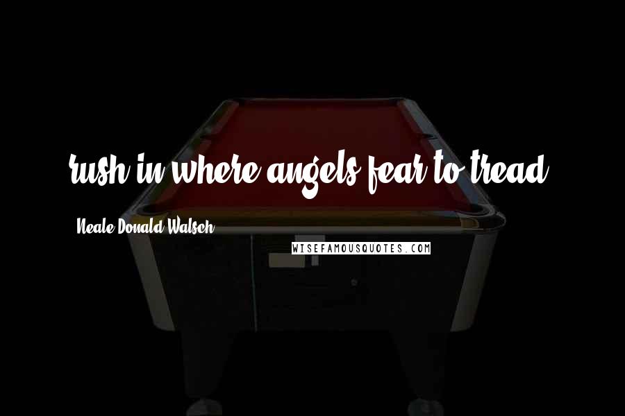 Neale Donald Walsch Quotes: rush in where angels fear to tread.
