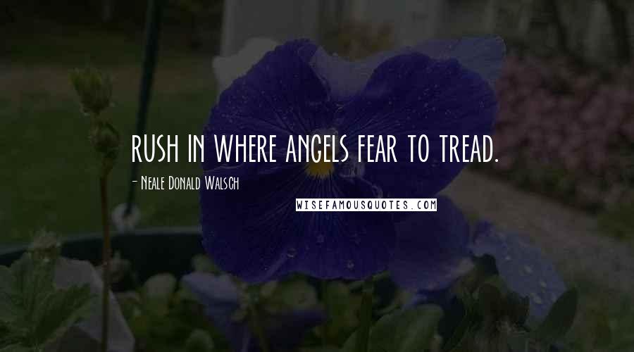 Neale Donald Walsch Quotes: rush in where angels fear to tread.