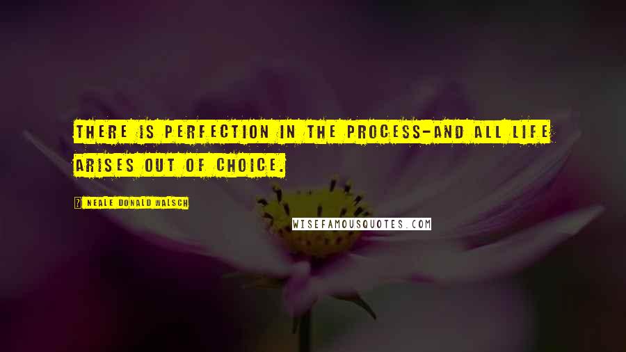 Neale Donald Walsch Quotes: There is perfection in the process-and all life arises out of choice.