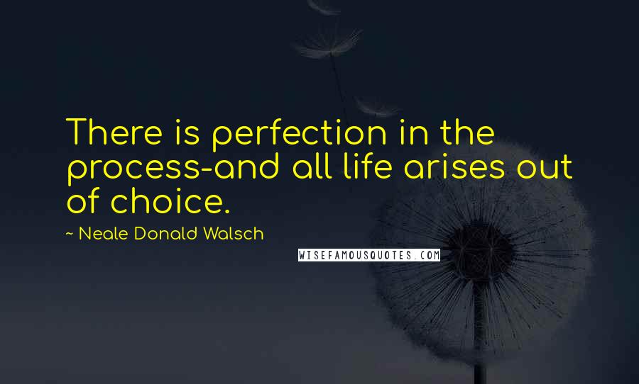 Neale Donald Walsch Quotes: There is perfection in the process-and all life arises out of choice.
