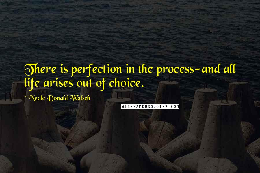 Neale Donald Walsch Quotes: There is perfection in the process-and all life arises out of choice.