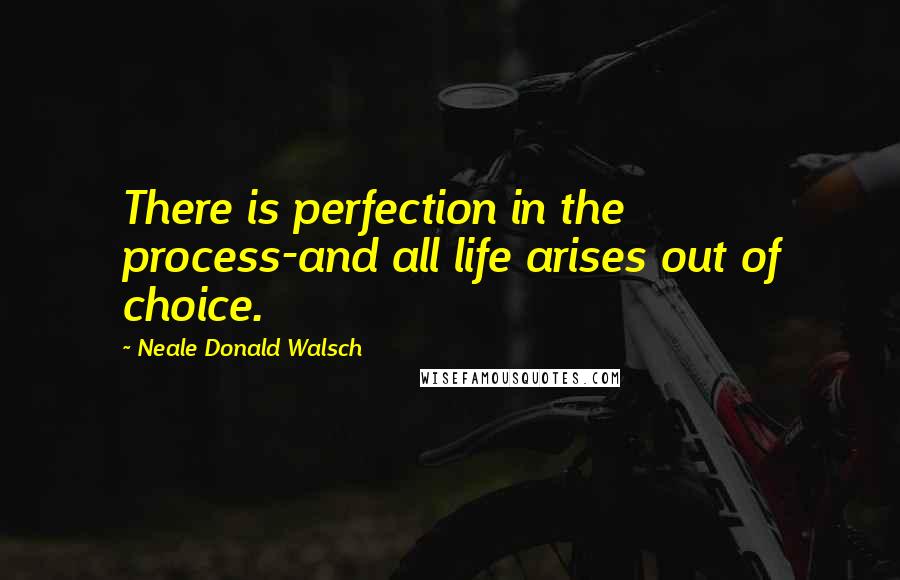 Neale Donald Walsch Quotes: There is perfection in the process-and all life arises out of choice.