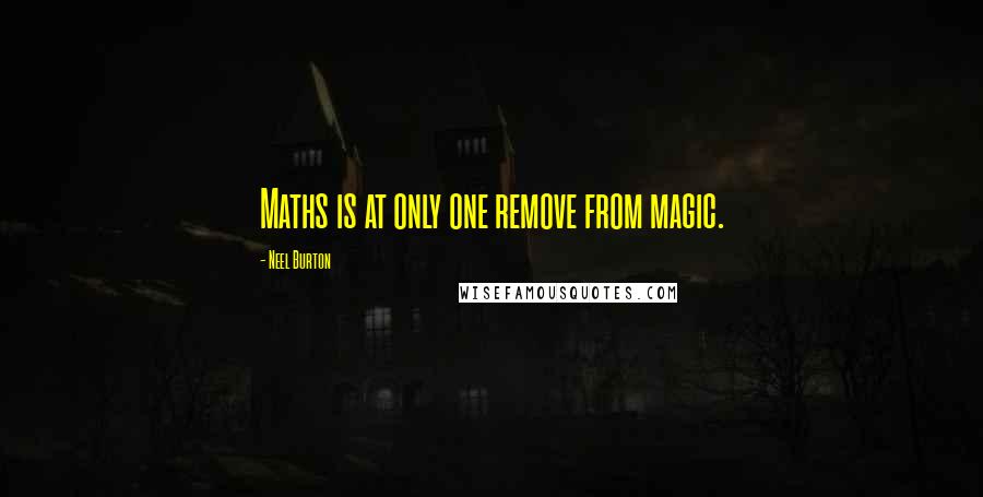 Neel Burton Quotes: Maths is at only one remove from magic.