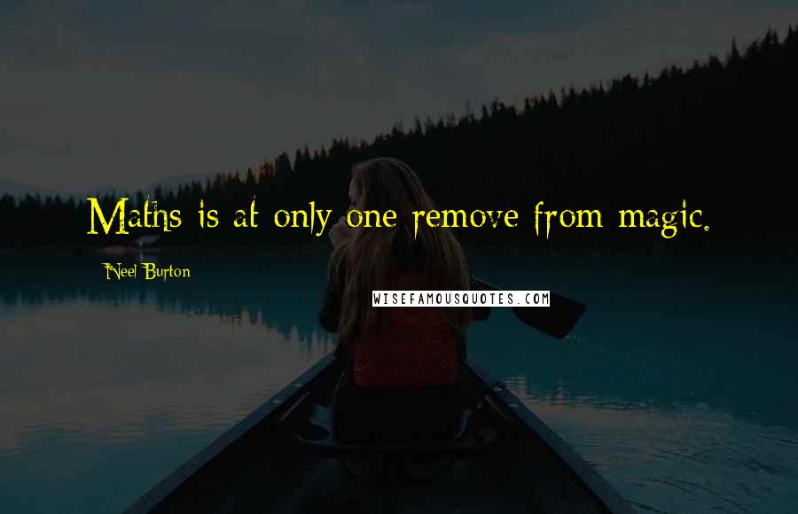 Neel Burton Quotes: Maths is at only one remove from magic.
