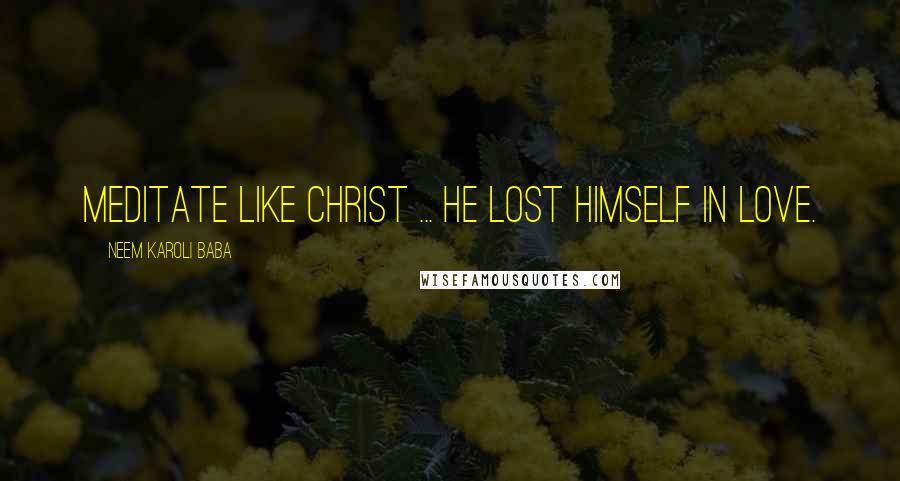 Neem Karoli Baba Quotes: Meditate like Christ ... He lost himself in love.