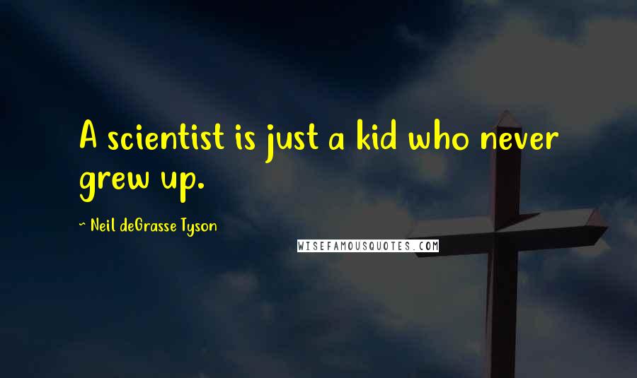 Neil DeGrasse Tyson Quotes: A scientist is just a kid who never grew up.