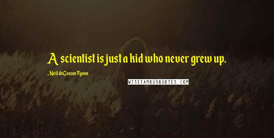 Neil DeGrasse Tyson Quotes: A scientist is just a kid who never grew up.