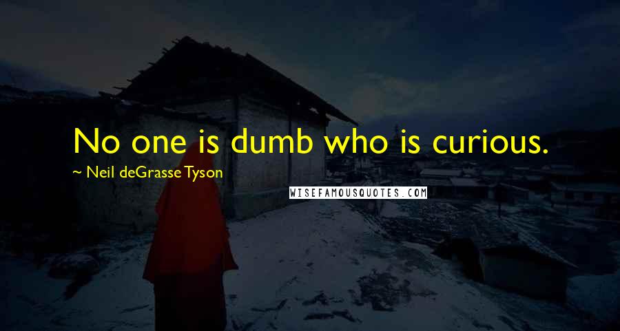 Neil DeGrasse Tyson Quotes: No one is dumb who is curious.