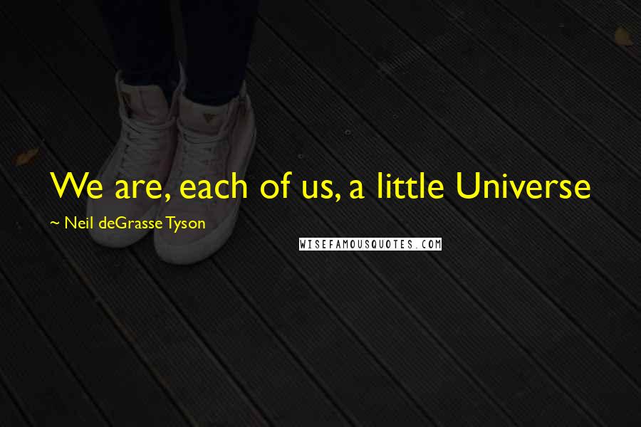 Neil DeGrasse Tyson Quotes: We are, each of us, a little Universe
