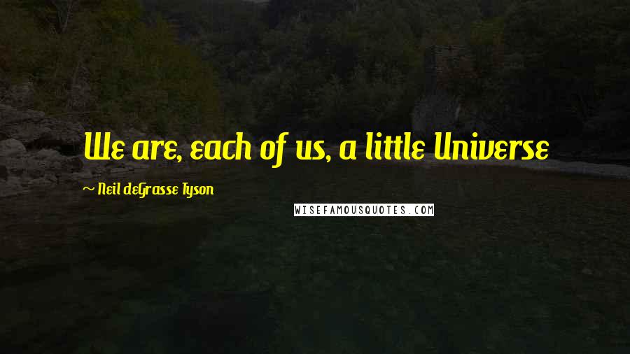 Neil DeGrasse Tyson Quotes: We are, each of us, a little Universe