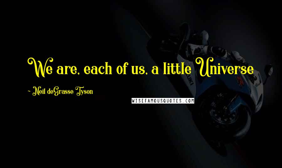 Neil DeGrasse Tyson Quotes: We are, each of us, a little Universe