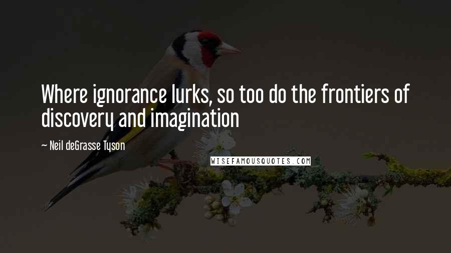 Neil DeGrasse Tyson Quotes: Where ignorance lurks, so too do the frontiers of discovery and imagination