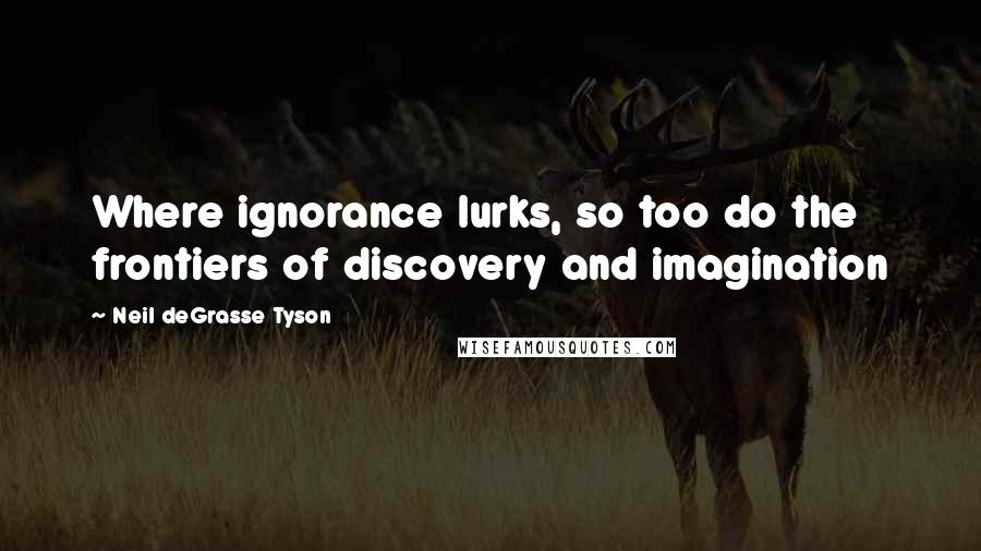 Neil DeGrasse Tyson Quotes: Where ignorance lurks, so too do the frontiers of discovery and imagination