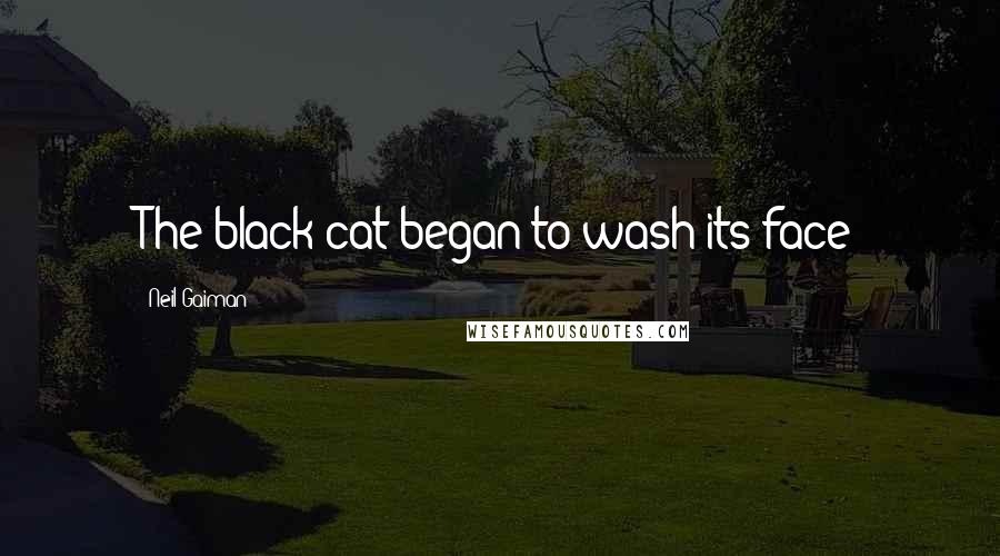 Neil Gaiman Quotes: The black cat began to wash its face