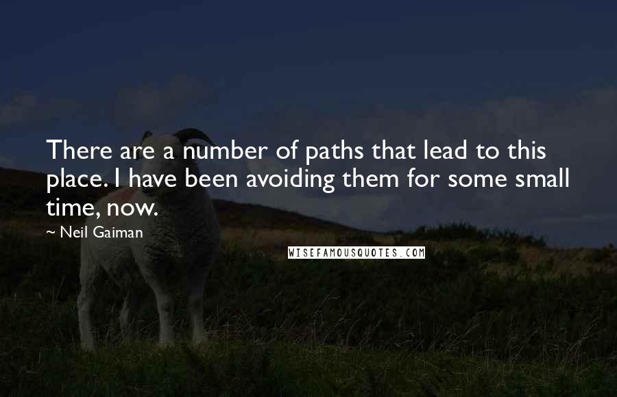 Neil Gaiman Quotes: There are a number of paths that lead to this place. I have been avoiding them for some small time, now.