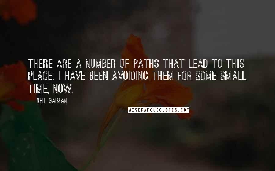 Neil Gaiman Quotes: There are a number of paths that lead to this place. I have been avoiding them for some small time, now.