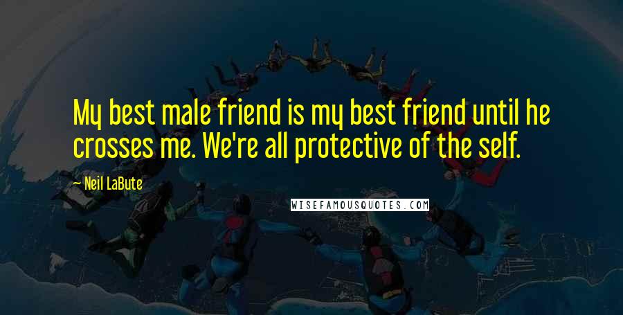 Neil LaBute Quotes: My best male friend is my best friend until he crosses me. We're all protective of the self.