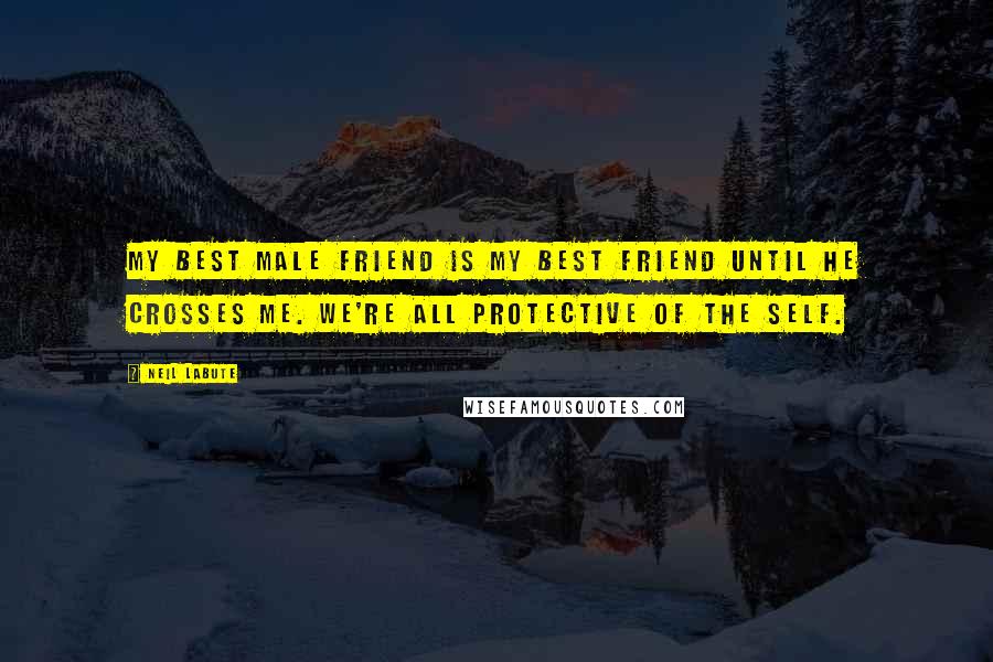Neil LaBute Quotes: My best male friend is my best friend until he crosses me. We're all protective of the self.