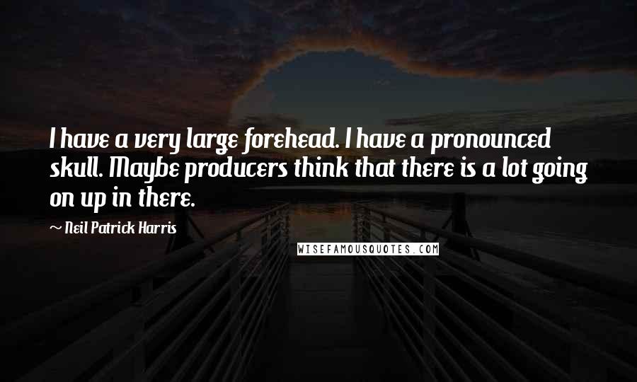 Neil Patrick Harris Quotes: I have a very large forehead. I have a pronounced skull. Maybe producers think that there is a lot going on up in there.