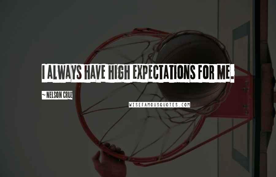 Nelson Cruz Quotes: I always have high expectations for me.