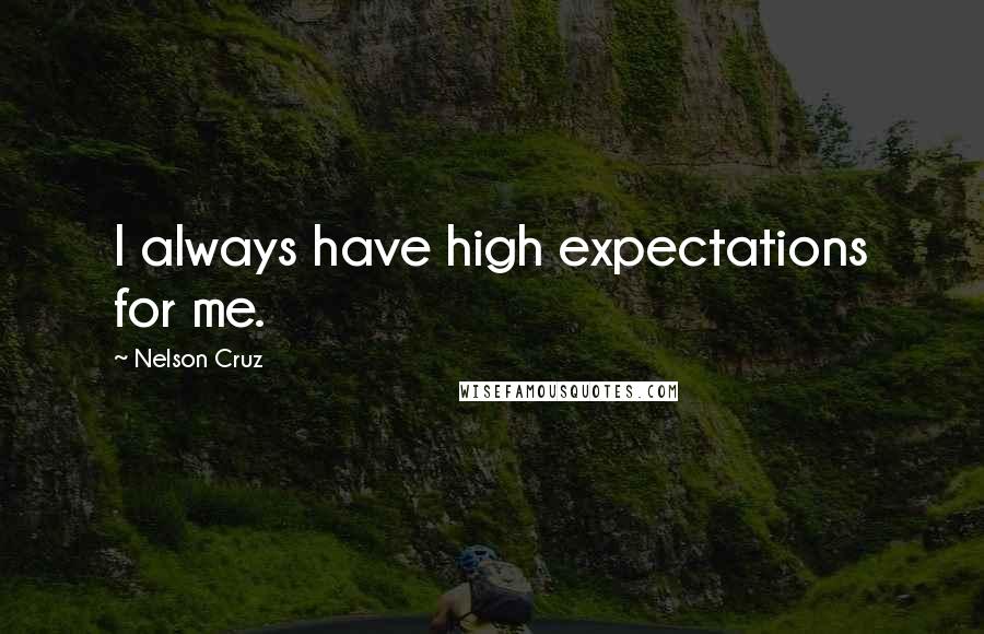 Nelson Cruz Quotes: I always have high expectations for me.