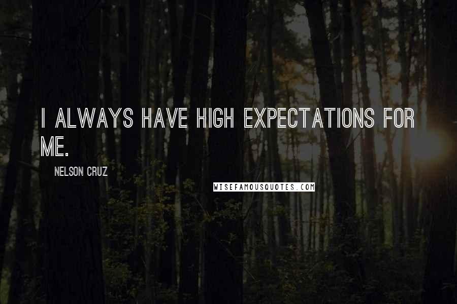 Nelson Cruz Quotes: I always have high expectations for me.