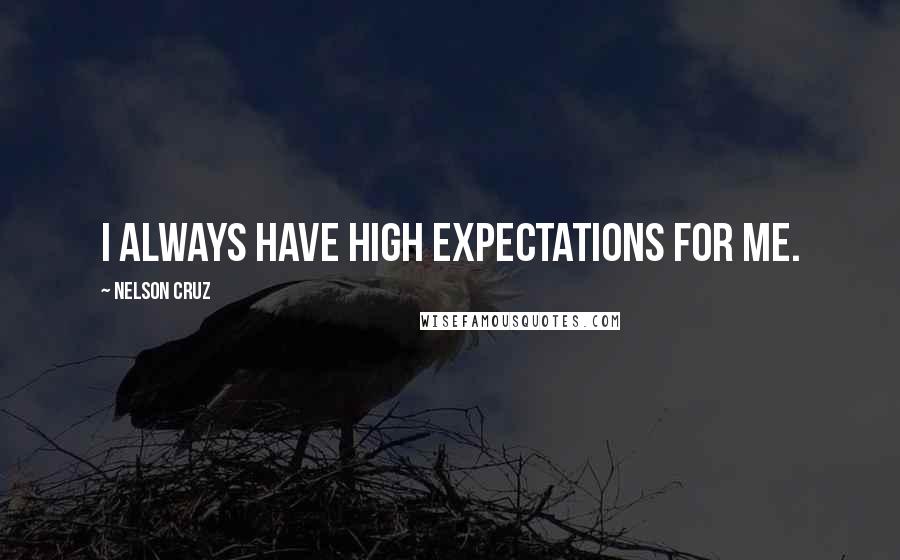 Nelson Cruz Quotes: I always have high expectations for me.