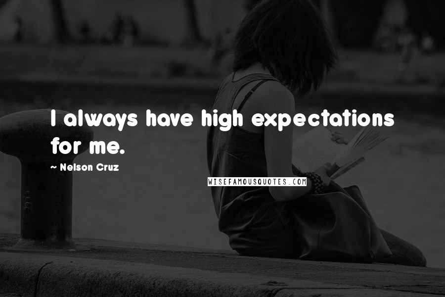 Nelson Cruz Quotes: I always have high expectations for me.