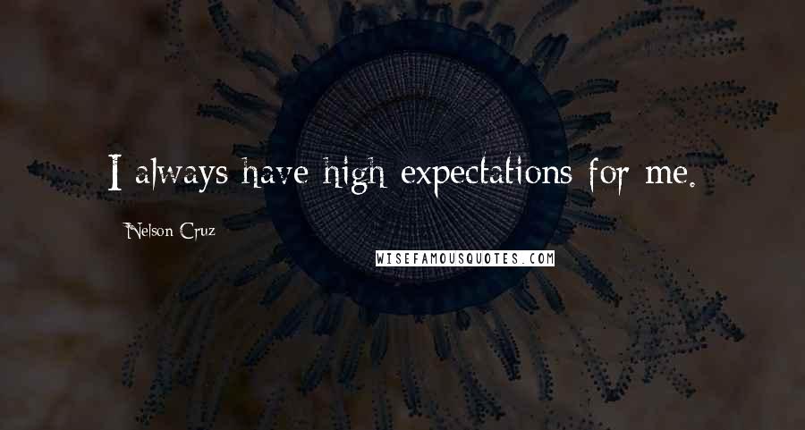 Nelson Cruz Quotes: I always have high expectations for me.