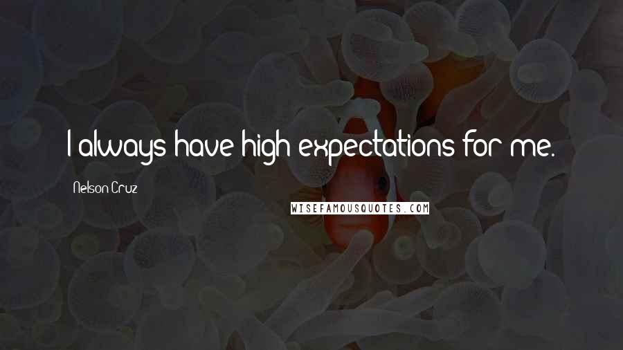 Nelson Cruz Quotes: I always have high expectations for me.